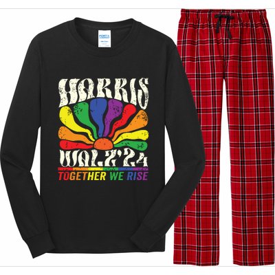 Kamala Harris Tim Walz Pride Lgbt 2024 Together We Rise Long Sleeve Pajama Set