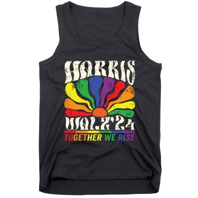 Kamala Harris Tim Walz Pride Lgbt 2024 Together We Rise Tank Top