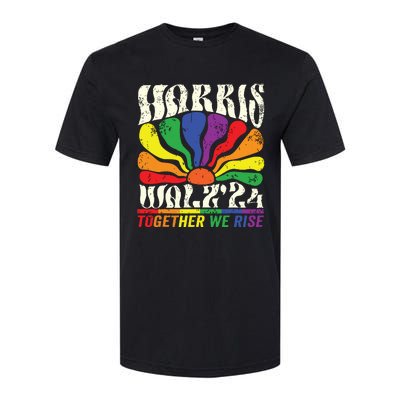 Kamala Harris Tim Walz Pride Lgbt 2024 Together We Rise Softstyle CVC T-Shirt