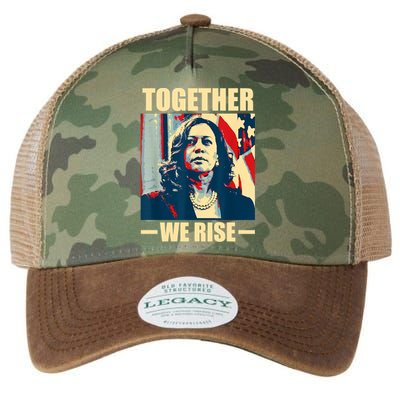 Kamala Harris Together We Rise Design Political Funny Gift Legacy Tie Dye Trucker Hat