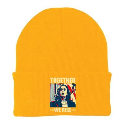 Kamala Harris Together We Rise Design Political Funny Gift Knit Cap Winter Beanie