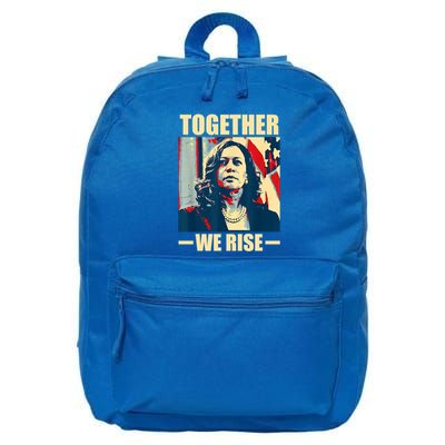 Kamala Harris Together We Rise Design Political Funny Gift 16 in Basic Backpack