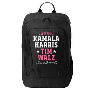 Kamala Harris Tim Walz 2024 President Election Im With Them City Backpack