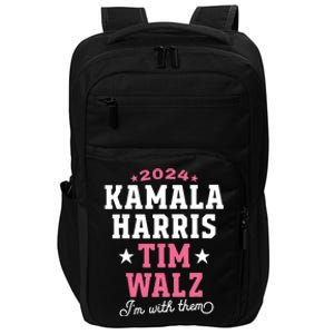 Kamala Harris Tim Walz 2024 President Election Im With Them Impact Tech Backpack