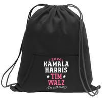 Kamala Harris Tim Walz 2024 President Election Im With Them Sweatshirt Cinch Pack Bag