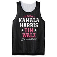 Kamala Harris Tim Walz 2024 President Election Im With Them Mesh Reversible Basketball Jersey Tank