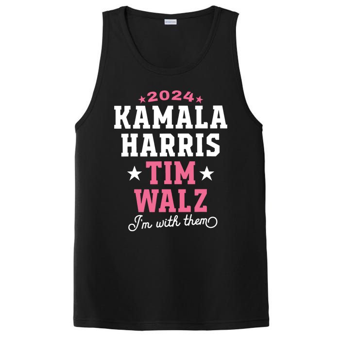 Kamala Harris Tim Walz 2024 President Election Im With Them PosiCharge Competitor Tank