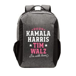 Kamala Harris Tim Walz 2024 President Election Im With Them Vector Backpack