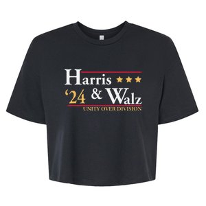 Kamala Harris Tim Walz Election 2024 Unity Over Division Bella+Canvas Jersey Crop Tee