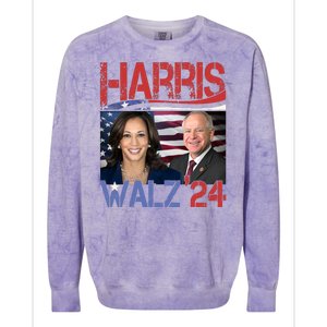 Kamala Harris Tim Walz 2024 Election Colorblast Crewneck Sweatshirt