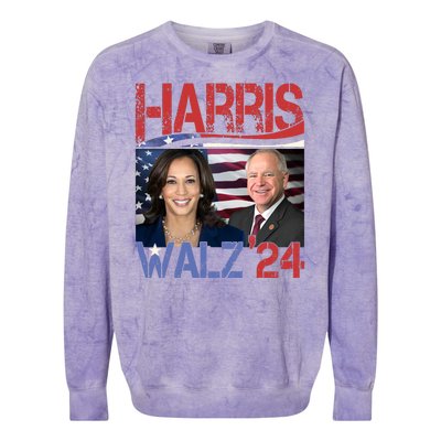 Kamala Harris Tim Walz 2024 Election Colorblast Crewneck Sweatshirt