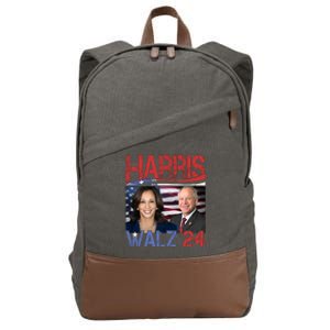 Kamala Harris Tim Walz 2024 Election Cotton Canvas Backpack