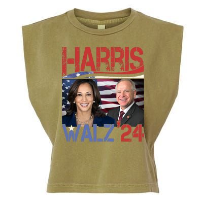 Kamala Harris Tim Walz 2024 Election Garment-Dyed Women's Muscle Tee