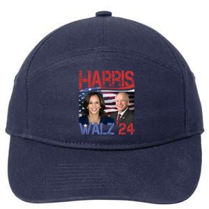 Kamala Harris Tim Walz 2024 Election 7-Panel Snapback Hat