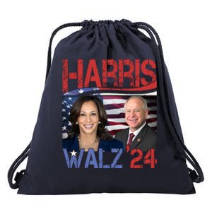 Kamala Harris Tim Walz 2024 Election Drawstring Bag