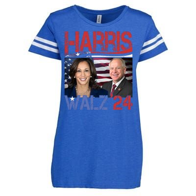 Kamala Harris Tim Walz 2024 Election Enza Ladies Jersey Football T-Shirt