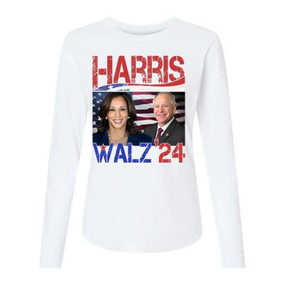 Kamala Harris Tim Walz 2024 Election Womens Cotton Relaxed Long Sleeve T-Shirt