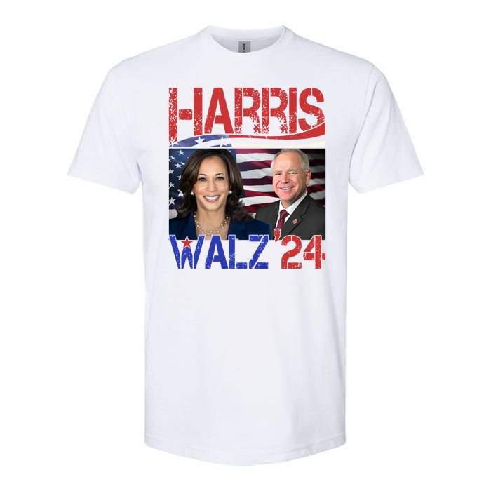 Kamala Harris Tim Walz 2024 Election Softstyle CVC T-Shirt