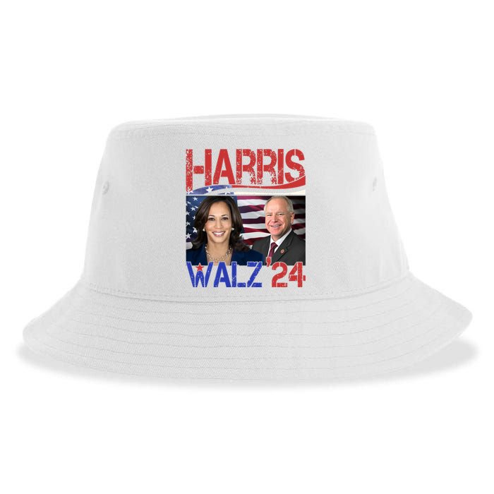 Kamala Harris Tim Walz 2024 Election Sustainable Bucket Hat