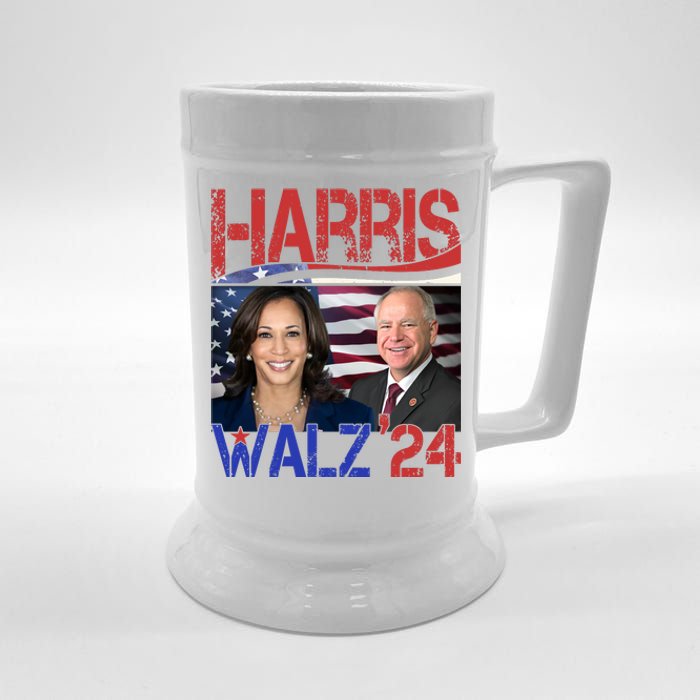 Kamala Harris Tim Walz 2024 Election Beer Stein