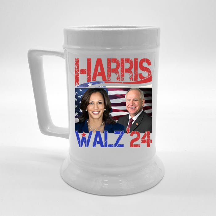 Kamala Harris Tim Walz 2024 Election Beer Stein