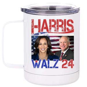 Kamala Harris Tim Walz 2024 Election 12 oz Stainless Steel Tumbler Cup