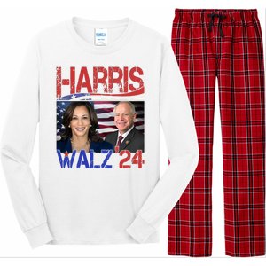 Kamala Harris Tim Walz 2024 Election Long Sleeve Pajama Set