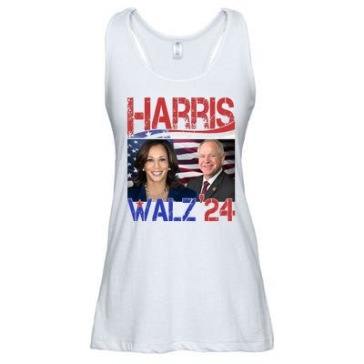 Kamala Harris Tim Walz 2024 Election Ladies Essential Flowy Tank