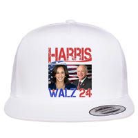 Kamala Harris Tim Walz 2024 Election Flat Bill Trucker Hat