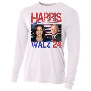 Kamala Harris Tim Walz 2024 Election Cooling Performance Long Sleeve Crew