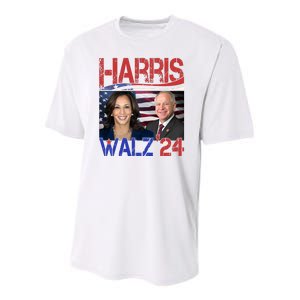 Kamala Harris Tim Walz 2024 Election Youth Performance Sprint T-Shirt