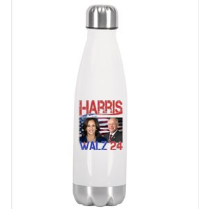 Kamala Harris Tim Walz 2024 Election Stainless Steel Insulated Water Bottle