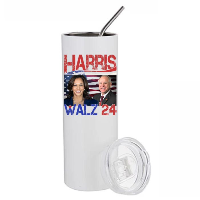 Kamala Harris Tim Walz 2024 Election Stainless Steel Tumbler