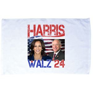 Kamala Harris Tim Walz 2024 Election Microfiber Hand Towel