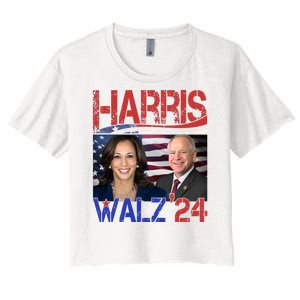 Kamala Harris Tim Walz 2024 Election Women's Crop Top Tee