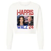 Kamala Harris Tim Walz 2024 Election Cropped Pullover Crew