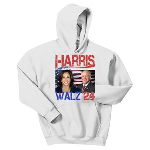 Kamala Harris Tim Walz 2024 Election Kids Hoodie