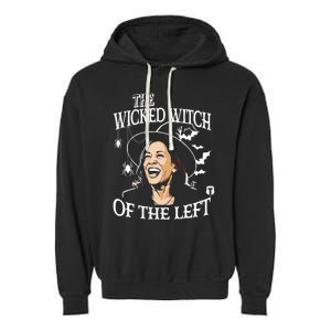 Kamala Harris The Wicked Witch Of The Left Halloween Garment-Dyed Fleece Hoodie