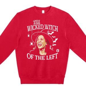 Kamala Harris The Wicked Witch Of The Left Halloween Premium Crewneck Sweatshirt