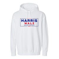 Kamala Harris Tim Walz Waltz 2024 Vp Harris Waltz Election Garment-Dyed Fleece Hoodie