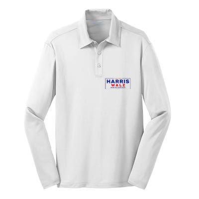 Kamala Harris Tim Walz Waltz 2024 Vp Harris Waltz Election Silk Touch Performance Long Sleeve Polo