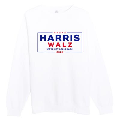 Kamala Harris Tim Walz Waltz 2024 Vp Harris Waltz Election Premium Crewneck Sweatshirt