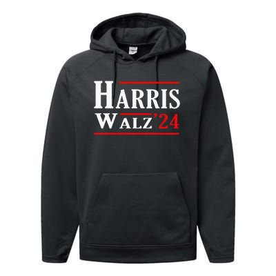 Kamala Harris Tim Walz 2024 Election Democrat Harris Performance Fleece Hoodie