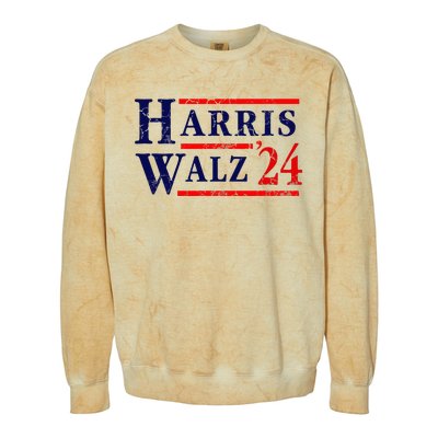 Kamala Harris Tim Walz 2024 Election Democrat Party Colorblast Crewneck Sweatshirt