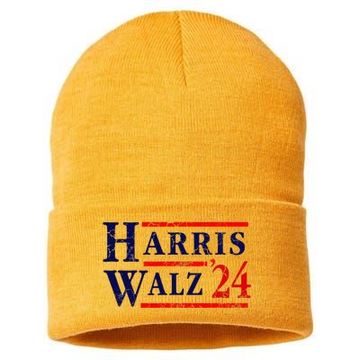 Kamala Harris Tim Walz 2024 Election Democrat Party Sustainable Knit Beanie