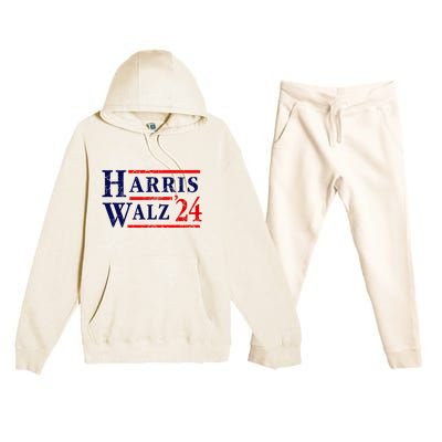 Kamala Harris Tim Walz 2024 Election Democrat Party Premium Hooded Sweatsuit Set