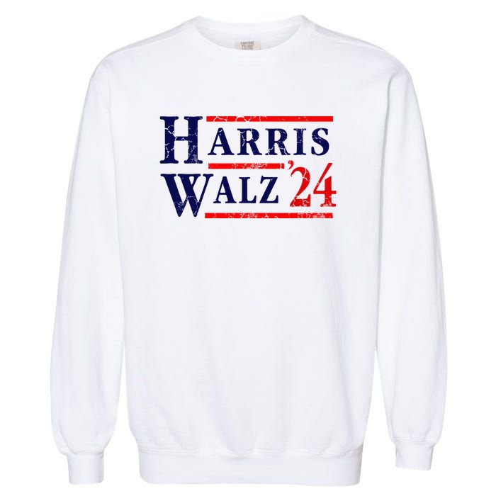 Kamala Harris Tim Walz 2024 Election Democrat Party Garment-Dyed Sweatshirt