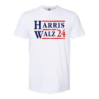 Kamala Harris Tim Walz 2024 Election Democrat Party Softstyle CVC T-Shirt