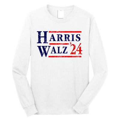 Kamala Harris Tim Walz 2024 Election Democrat Party Long Sleeve Shirt