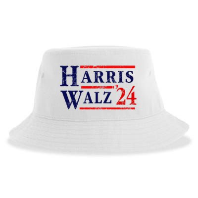 Kamala Harris Tim Walz 2024 Election Democrat Party Sustainable Bucket Hat